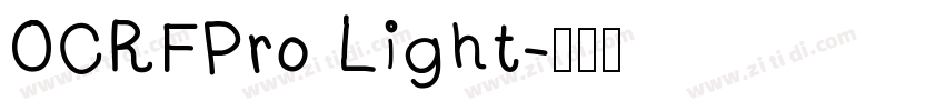 OCRFPro Light字体转换
